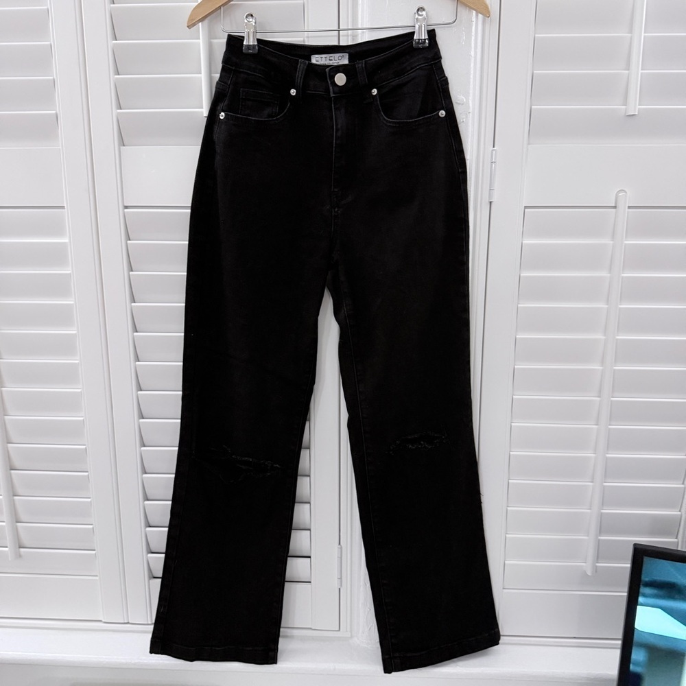 Ettelo Amazon Wide Leg Jeans Black Size 2